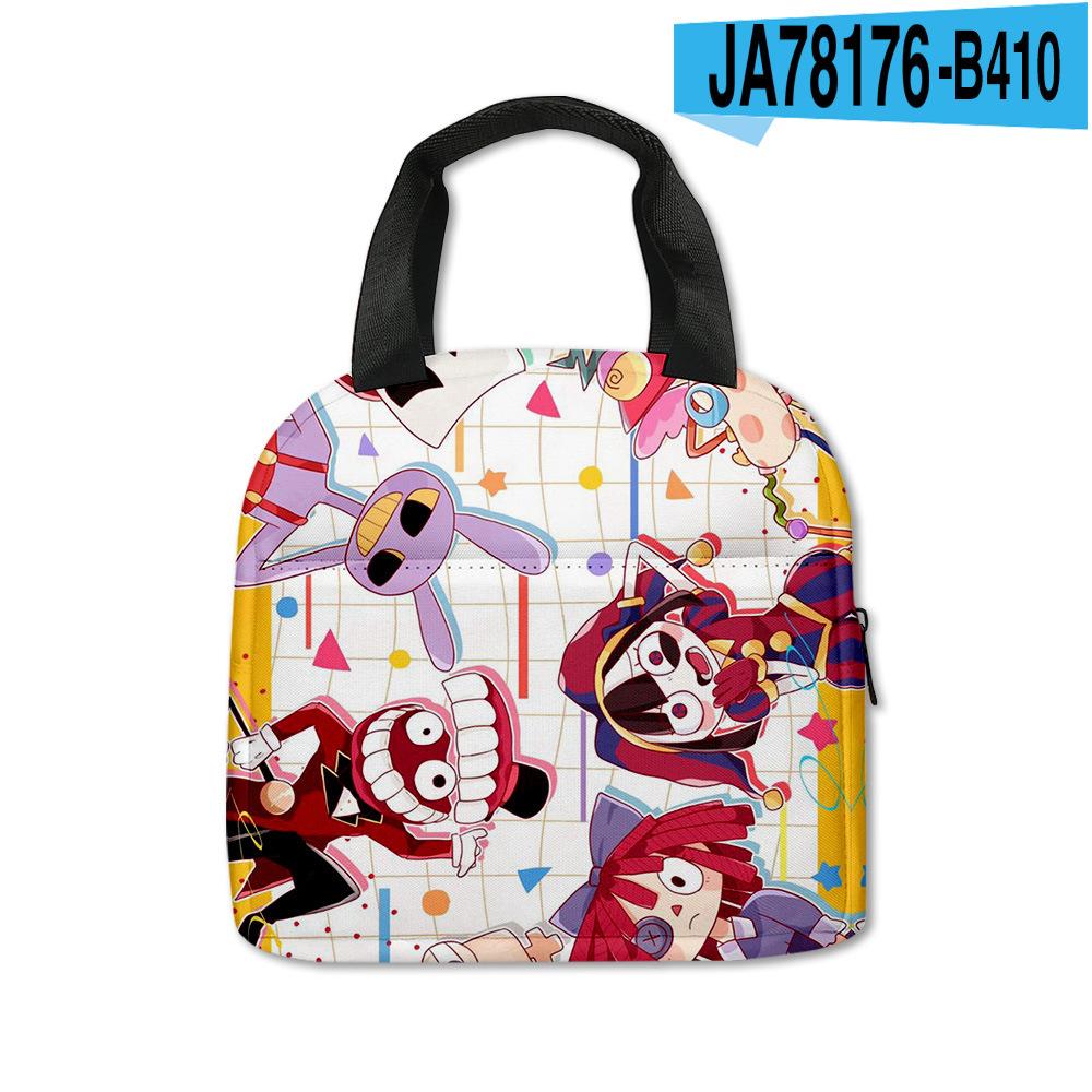 Magic Digital Circus Lunch Bag Aluminum Foil Insulated Lunch Box Tote Bag Children'S Meal Bag With Meal Bag