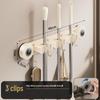 Wall-Mounted Suction Cup Mop and Broom Holder