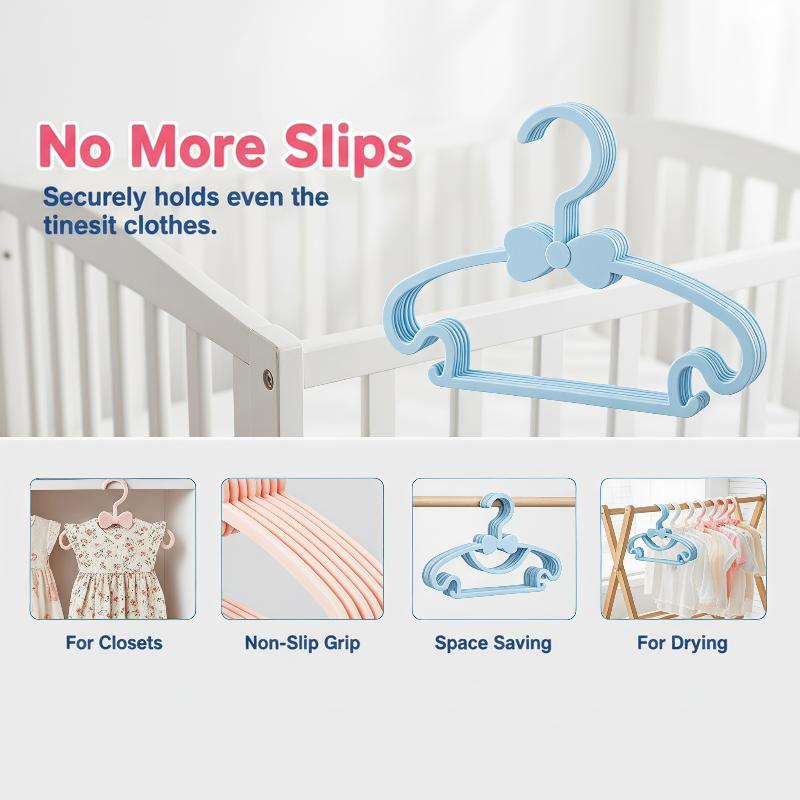 50/10Pcs Kids Baby Clothes Hangers For 0-10 Years Old Children Hangers Small Sized Clothes For Kids Baby Clothes Drying Rack