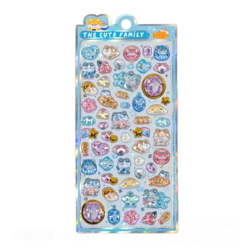 3D Cartoon Animal Stickers for DIY Decoration - Cute Pets & Hot Stamping Design