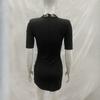 Retro fashion sexy lace hollow splicing slim fit dress