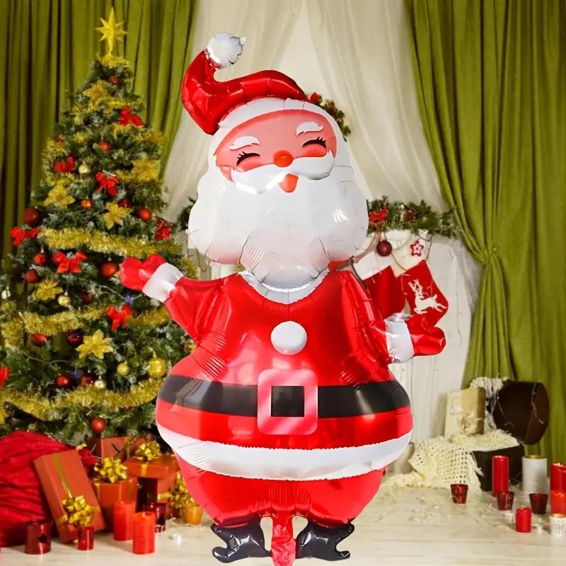 2pcs Giant Santa Claus Balloons,Extra Large Inflatable Christmas Decorations with Santa Faces, Heavy-Duty Aluminum Foil