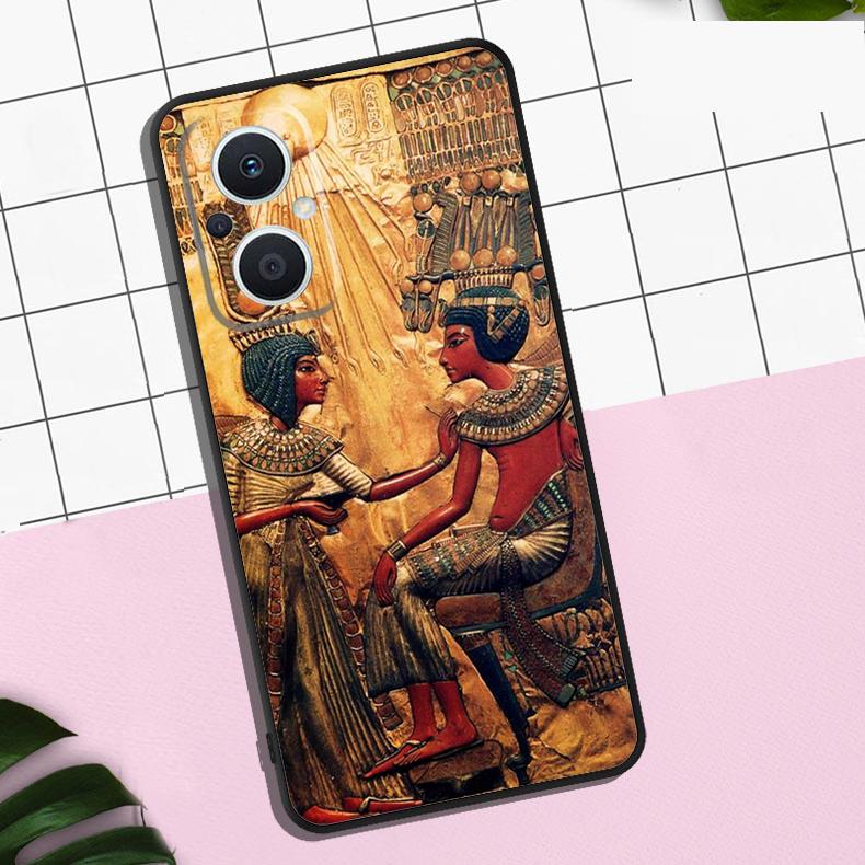 Egypt Pharaoh Mural Case For OPPO Reno 11 12 13 F 8T 7 8 10 Pro OPPO Find X8 Pro X3 X6 Pro X5 Lite Cover Coque
