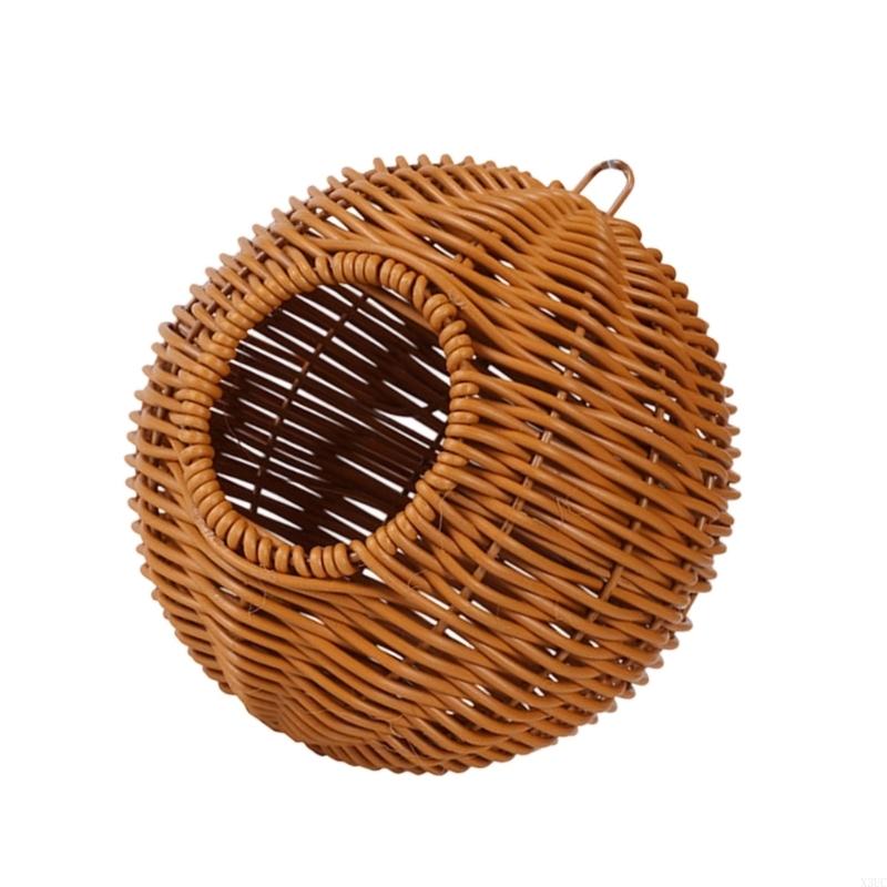 Artificial Rattan Woven Parrots Nest Shelter For Pet Birds Home Decors Craft X3UC
