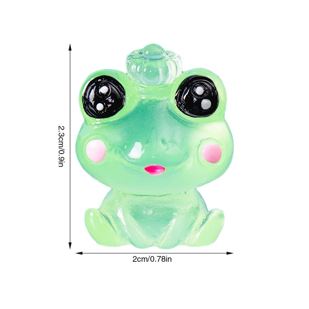 1 Stück leuchtende Frösche Mini-Figur Mi-cro Landschaftsdekoration Frosch Feengarten DIY Miniaturien Heimdekorationszubehör