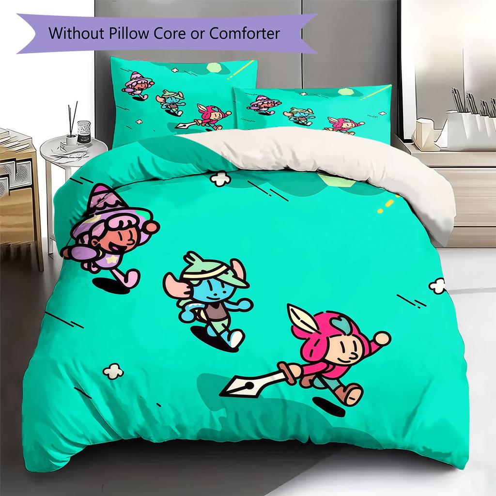 Pluckys Quire Pattern Bedding Quilt Set Quilt Cover Pillowcase Home Decoration Birthday Gift (1 * Duvet Cover + 2 * Pillowcase, Without Core)