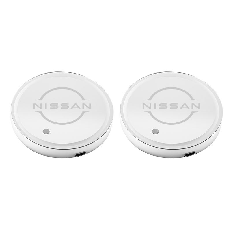 For Nissan ADFG37 Color Car Coaster Cup Pad Smart LED Atmosphere Light Mat For Nissan Qashqai J11 J12 Sylphy N7 Teana Note Navara Juke GTR Tiida