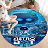 ASTRO BOT Custom Name Round Area Rug,Carpet Rug for Living Room Bedroom Sofa Playroom Decor,Non-slip Floor Mat