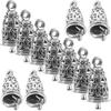 WTEMPO Mini Silvery Decor Jingle Bells Door Hangers Vintage DIY Wind Chime Handicrafts Making Accessories Festival Christmas Tree Decorative Bells
