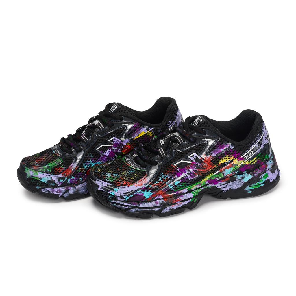 New Balance NB 740 Chaussures de Course Basse Résistantes à l'Abrasion Unisexes Noir Rouge Violet Vert U740BM2(Team80-S-BOX)