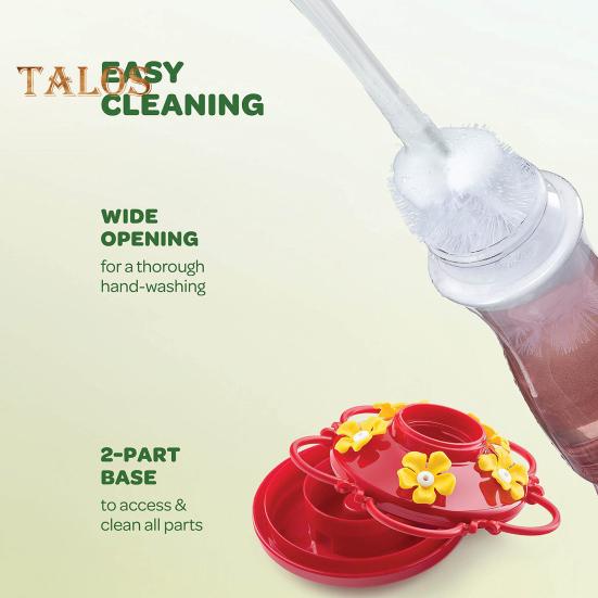 Açık Hava İçin Sinek Kuşu Besleyici Asılı Sızdırmaz Plastik Kuş Besleyici 5 Çiçek Besleme Portu ve Dış Bahçe Dekoru İçin Karınca Hendeği