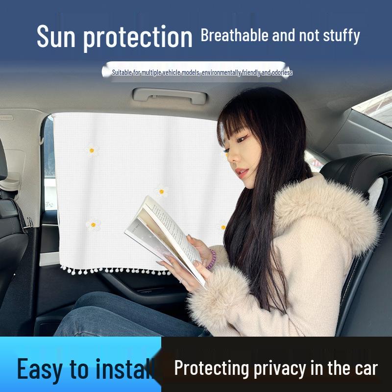 Cartoon Cute Car Sunshade Curtains: Baby Sun Protection & Heat Insulation