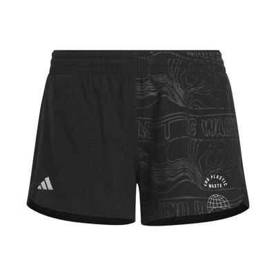 Logo Print Elastic Waist Split Shorts Women Bottoms Black HZ6010