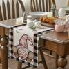 Easter Bunny Table Runners Cute Easter Bunny Tablecloth Long Linen Farmhouse Dining Table Decoration Dinner Party Supplies