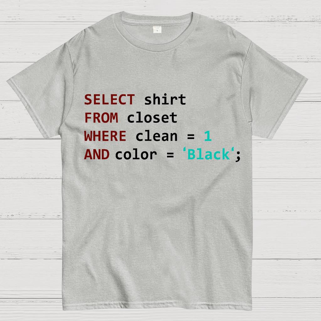 Programmer Database Cotton Summer Casual Cool Loose T-Shirt