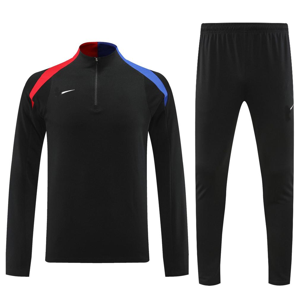 Student Team Half Zipper Long Sleeve Suit Football Training Suit Club Quick Drying Football Jersey Breathable