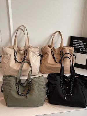 Sac cabas minimaliste d'automne/hiver pour femmes: Sac à bandoulière léger et polyvalent pour les déplacements décontractés
