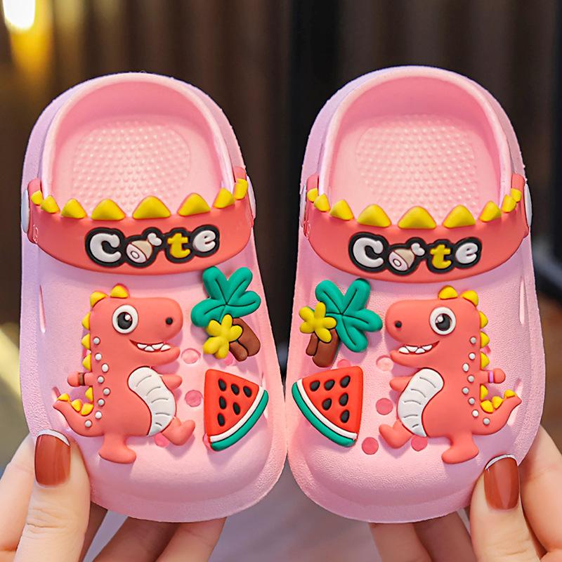 Children's Clogs Baby Slippers Boys and Girls Summer Sandals Closed-Toe Toddler Kids Bath Non-Slip Soft Sole