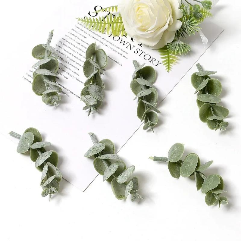 Green Artificial Plants Leaf Party Home Wedding Decor Accessories DIY Cake Candy Box Garland Christmas Decoration Flowers Wreath