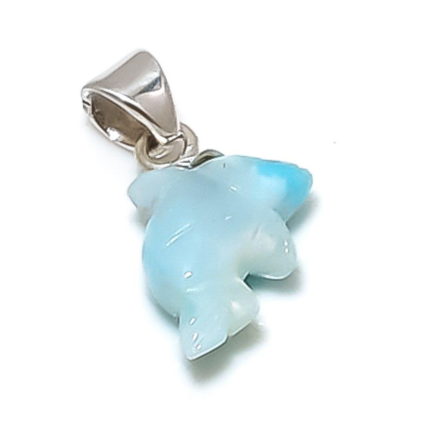 

Natural Larimar Gemstone Handmade 925 Sterling Silver Jewelry Pendant 0.79 r9q47
