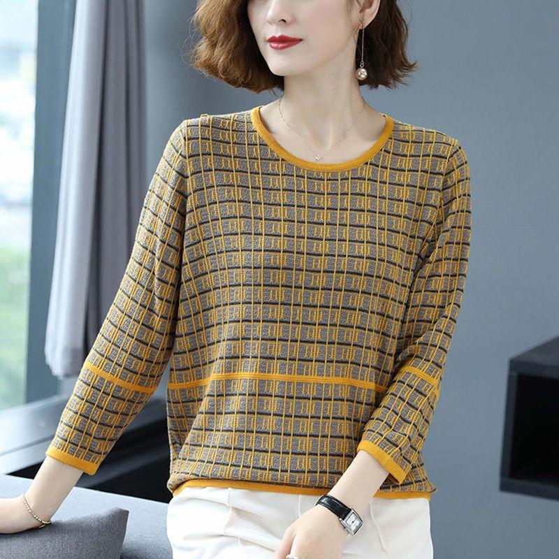 

Тонкий трикотажный женский свободный летний топ из ледяного шелка с семью рукавами для выхода в свет, короткая футболка со средним рукавом Undercover 3XL жёлтый