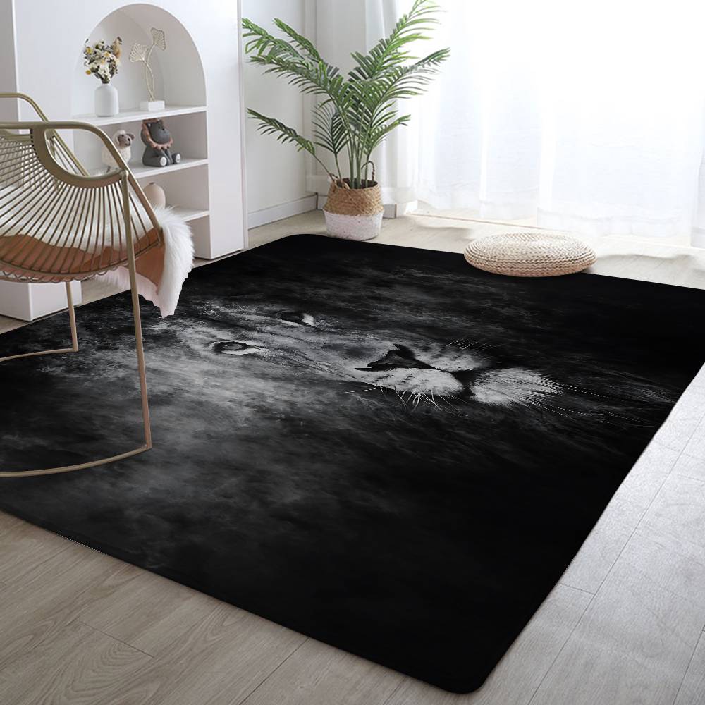 Animal Lion Carpet Bathroom Anti-slip Mat Door Mat Home Decoration Mat Entrance Door Mat Scratch-resistant Door Mat