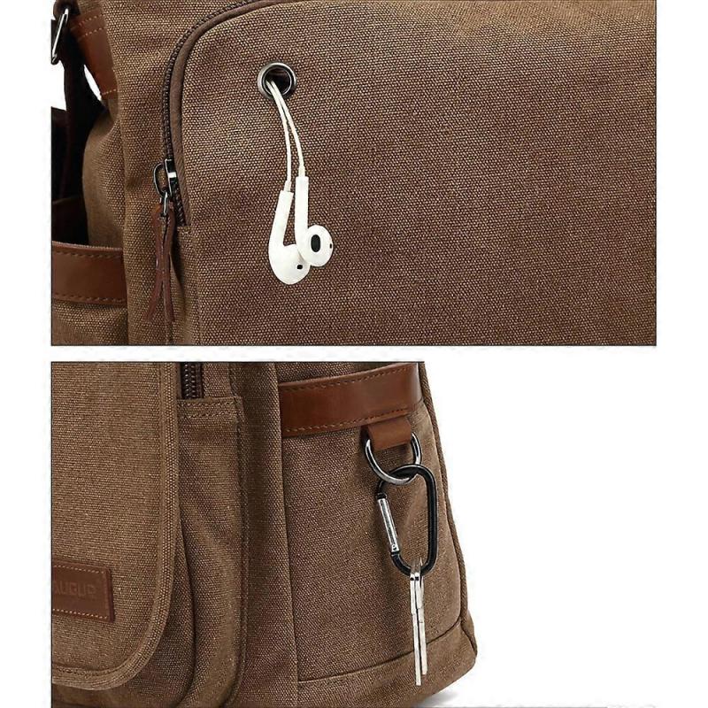 Axelremsväska i canvas / laptopväska 15,6 tum för arbete