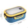 1200ml Lunch Box Food Container 2 Layers 3 Compartment for Busy Office Workers and Travelers Divided