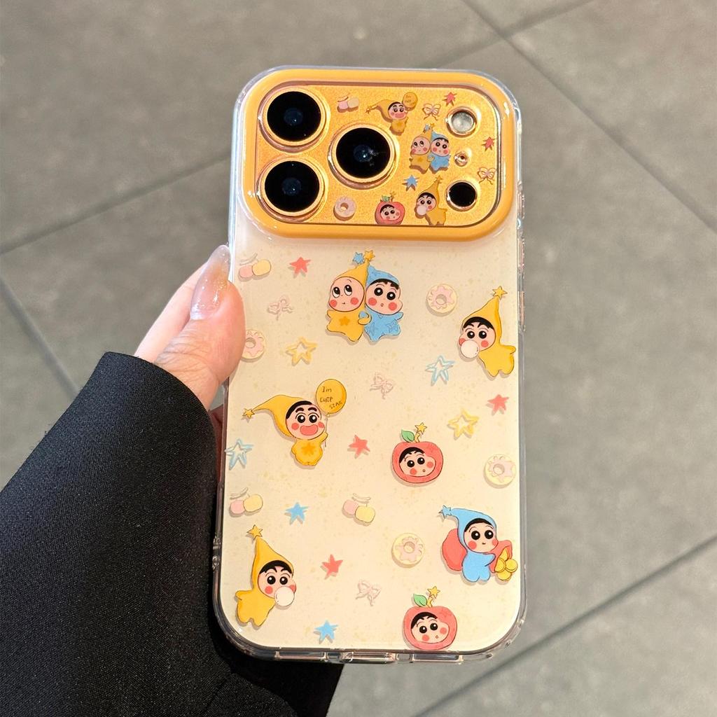 Shin-chan Compatible Protective Case for iPhone 16 Pro, 15 Pro, and 17 Pro Max