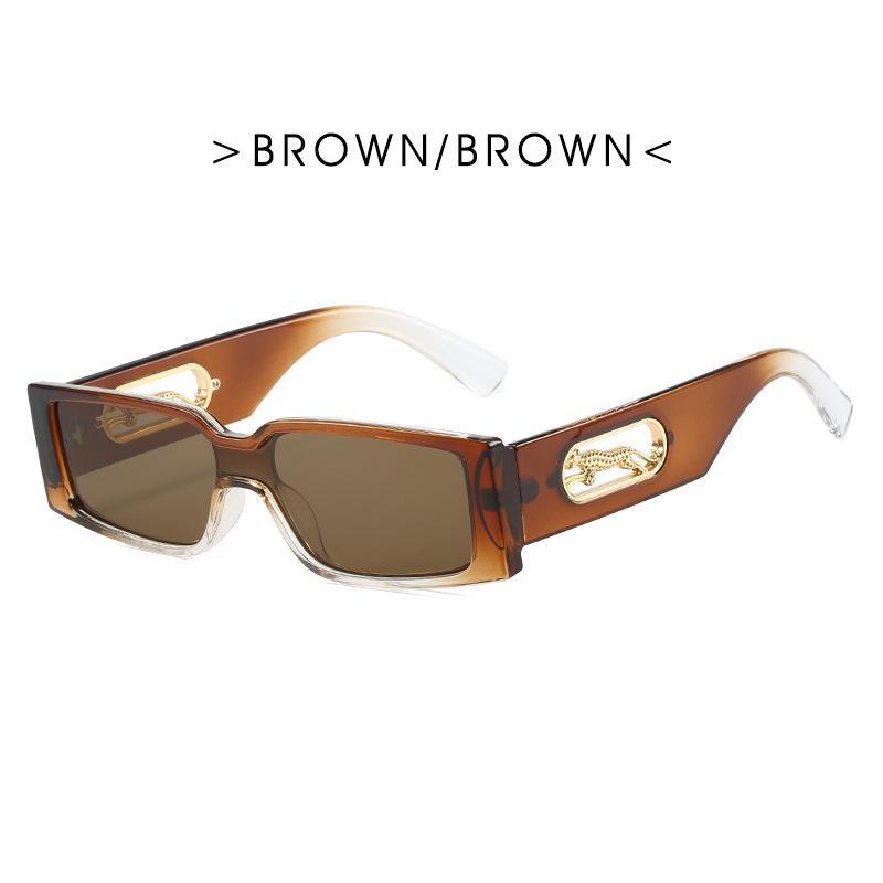 Retro Leopard-Print Square Sunglasses: Trendy Small-Frame with Unique Design