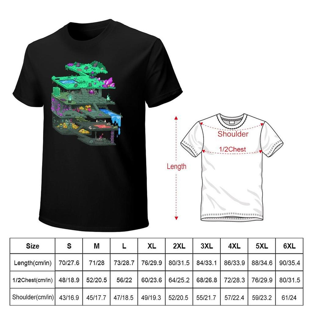 Dungeoneering Map TShirt boys whites plus sizes mens graphic tshirts hip hop