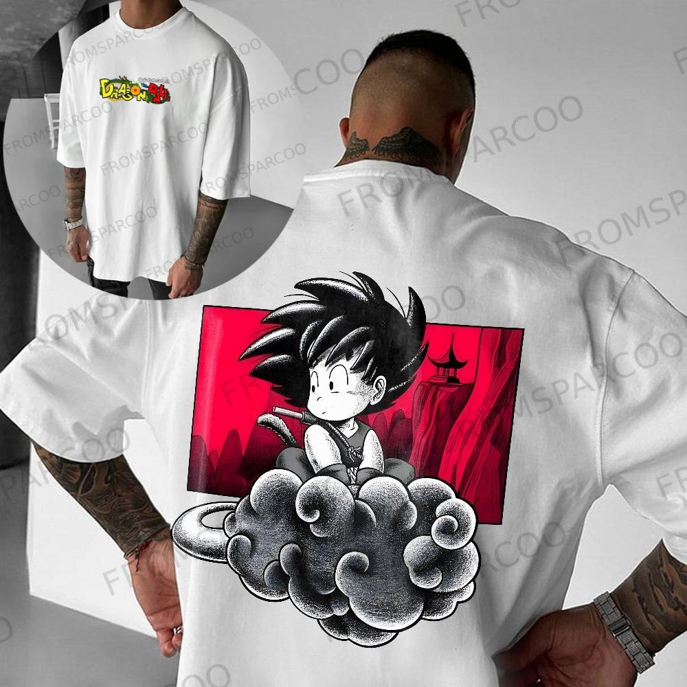 Dragon Ball Z 2026 Summer Retro HighQuality Cotton TShirt Character Collage Print Oversized Tee Unisex for Unisex Women Kids