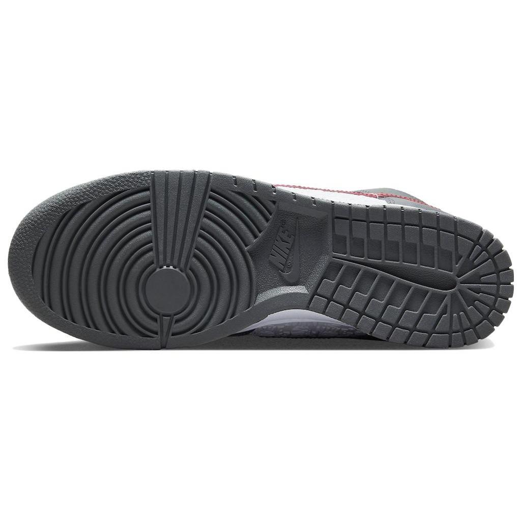Nike Dunk High 'Embossed Basketball Grey Red' Men's FD0668-001