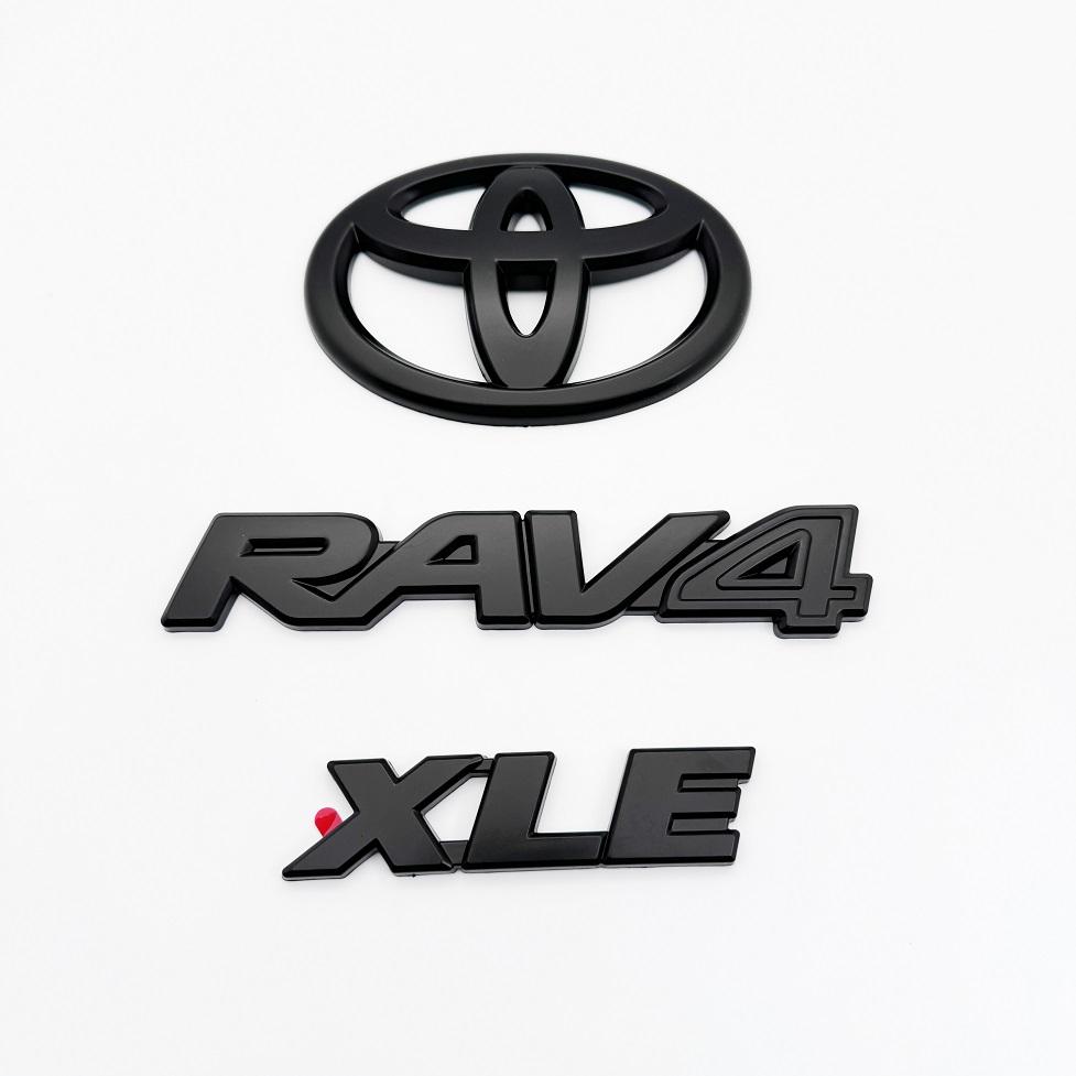 xzlhg9 Overlays NEW 2019-2024 Suitable for Toyota Rav4 XLE XSE AWD Hybrid Matte Blackout Emblems Kits