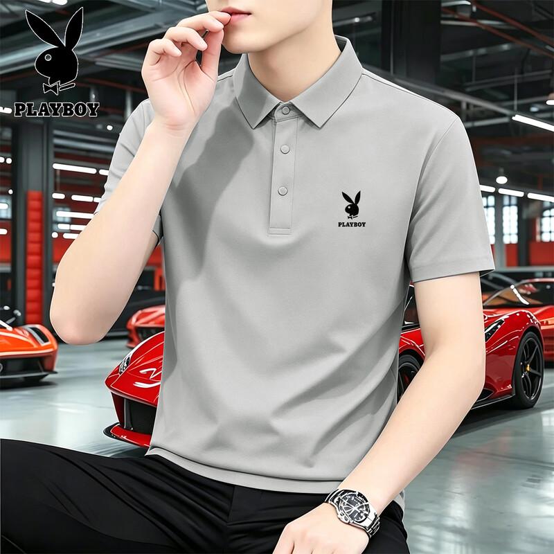 PLAYBOY Men s Ice Silk Quick-Dry Polo Shirt XL