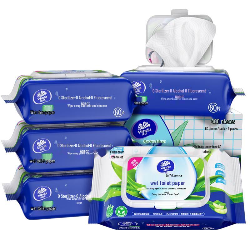 Vinda Spülbares feuchtes Toilettenpapier