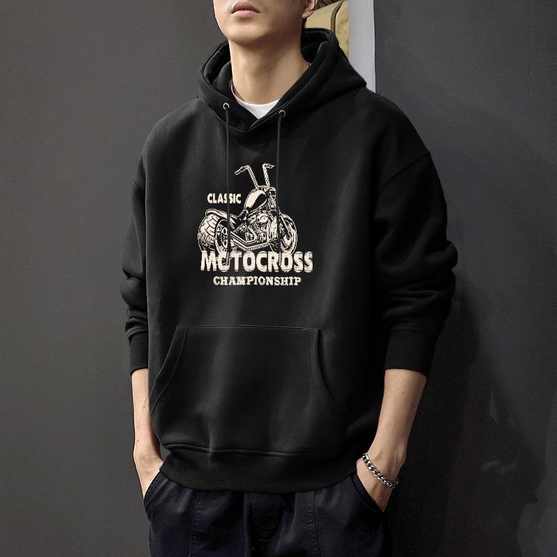 

Men s Trendy Fleece-Lined Hoodie - Loose, Casual, Autumn/Winter Style, Suitable for Couples M (115-140 lbs)