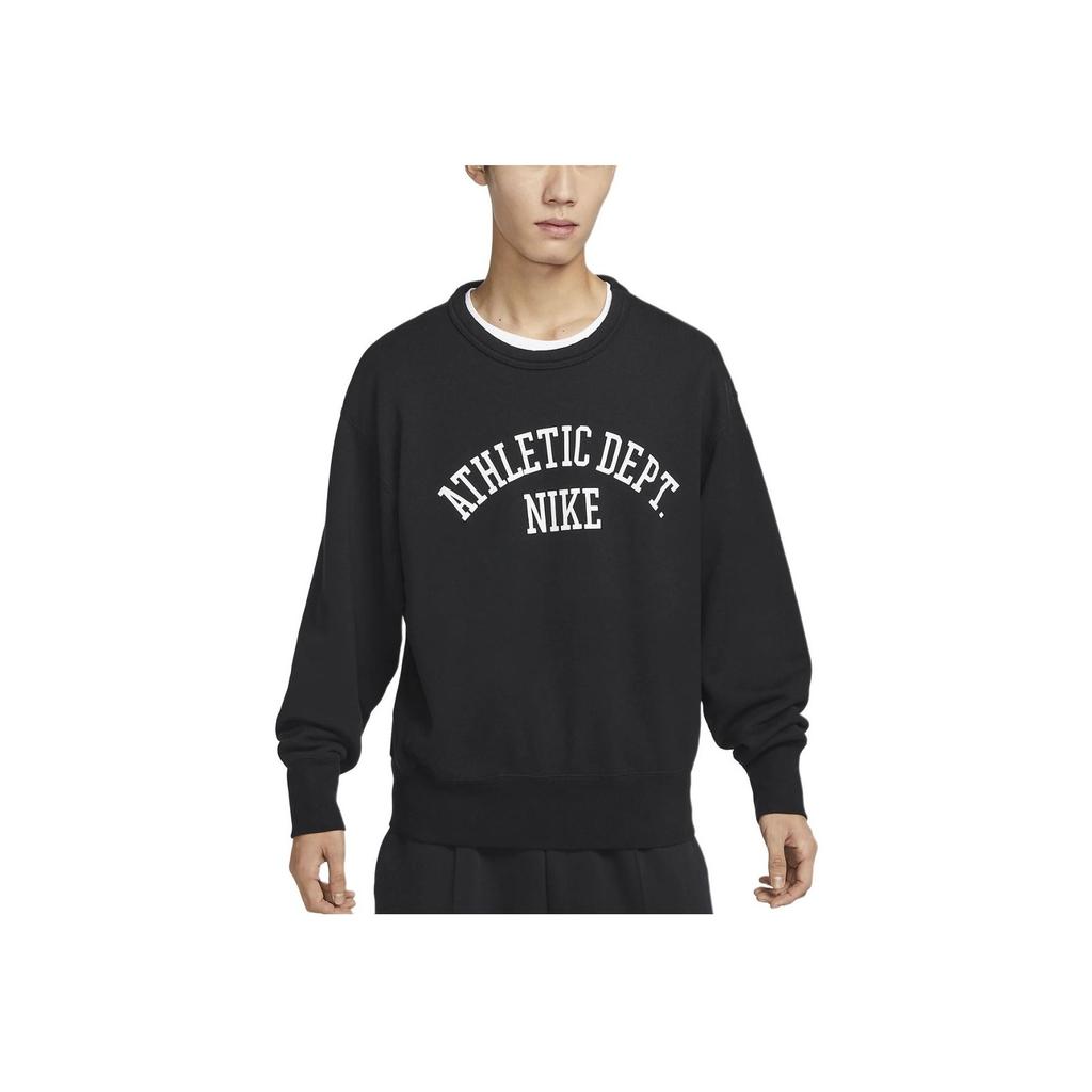 Nike Logo Print Pullover Hoodie Men Tops Black DX0026-010