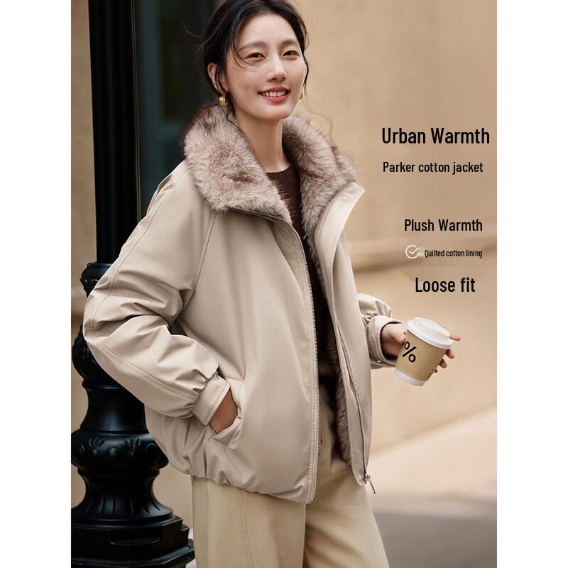 Women's Faux Fur Trimmed Padded Parka Jacket