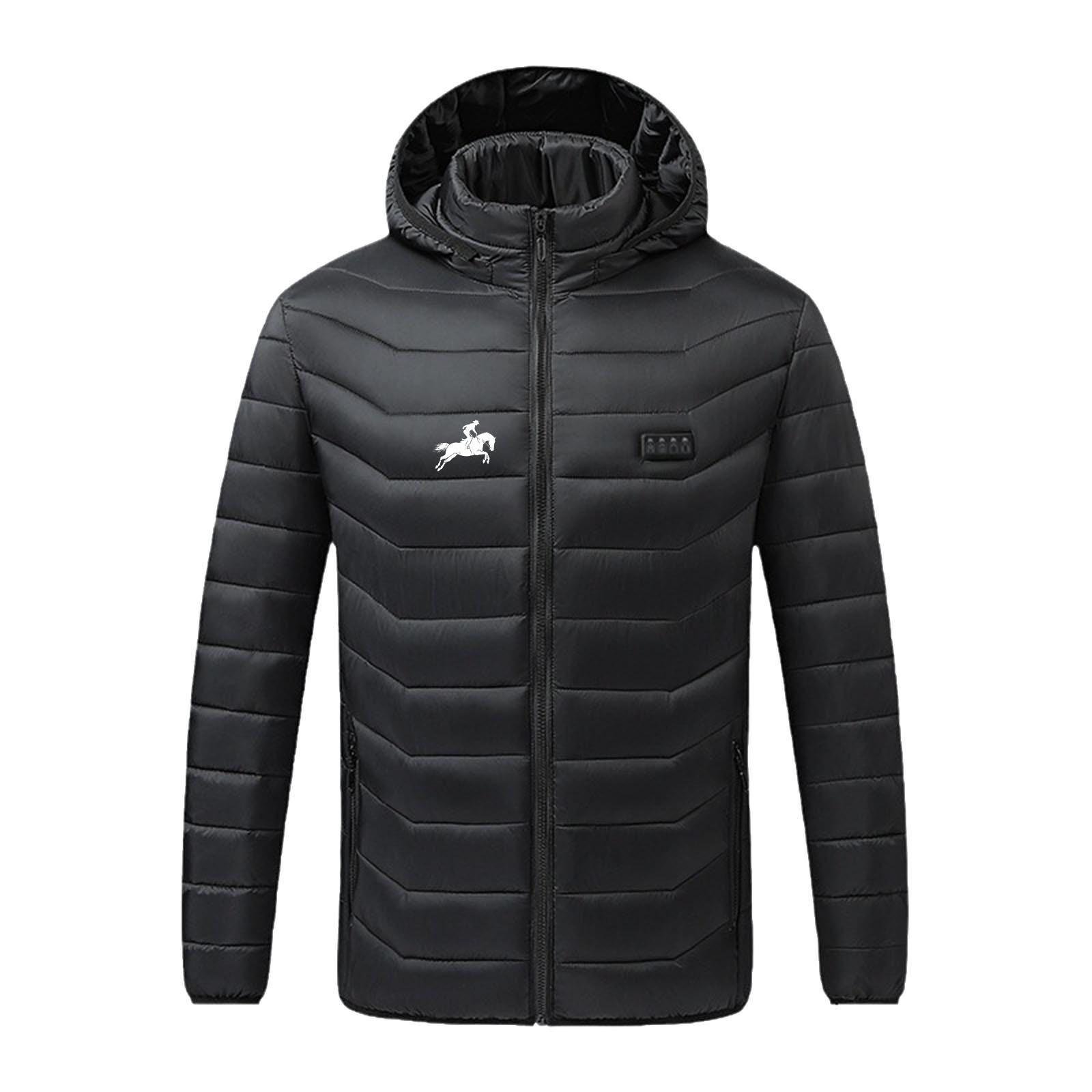 

Smart Heated Winter Jacket with Hood for Men, Thick Warm Cotton, USB Charging 3XL
