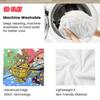 One Piece Trendy Printed Blanket Stylish Flannel Cozy Warm for Modern Home Living Room THW