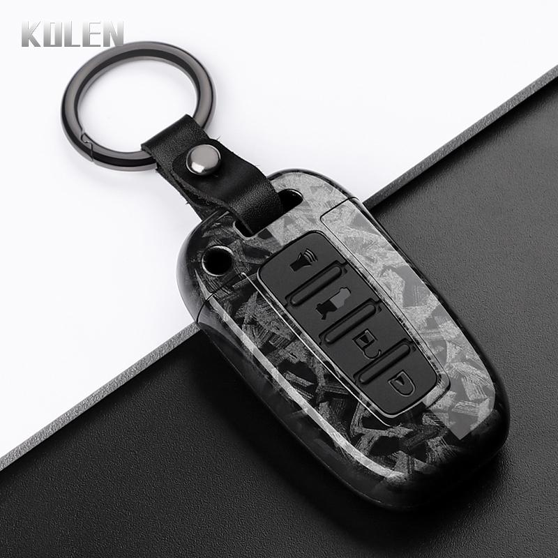 Abs Carbon Fiber Style Car Key Case Cover For Hyundai Ix35 Elantra Sonata 8 9 For Kia Sportage K5 K2 Sorento Optima Forte Shell
