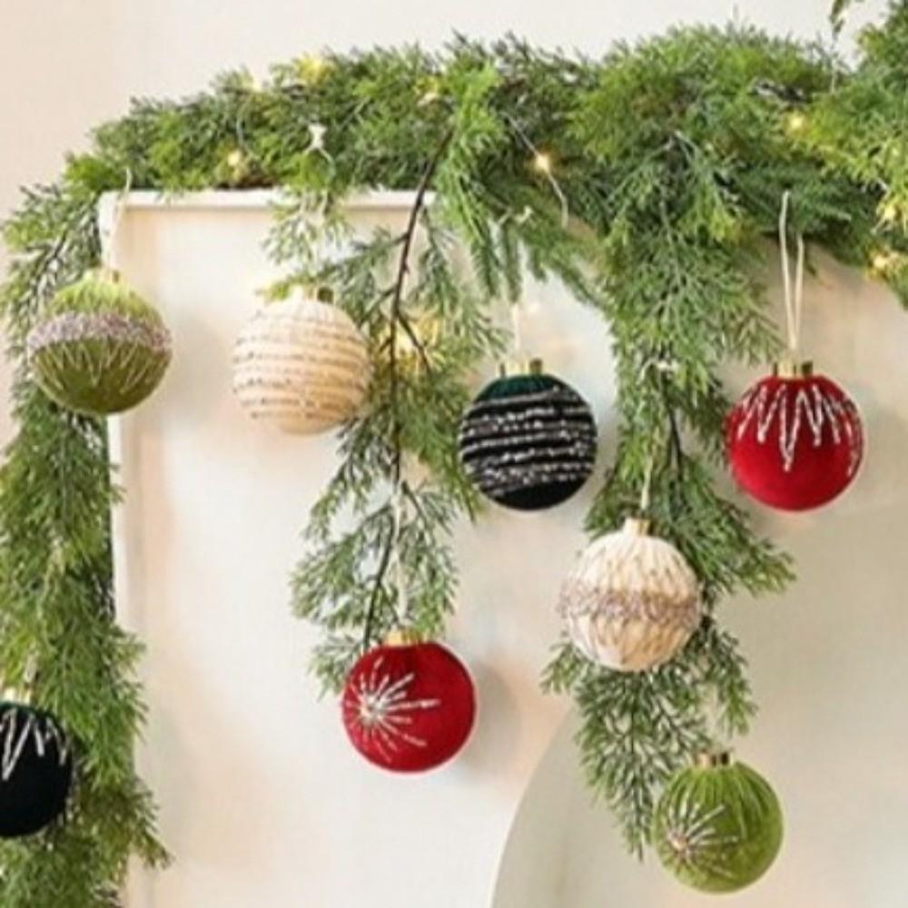 12pcs/set Sparkling Christmas Ball Ornaments 8CM Xmas Window Decor  Festive Decoration