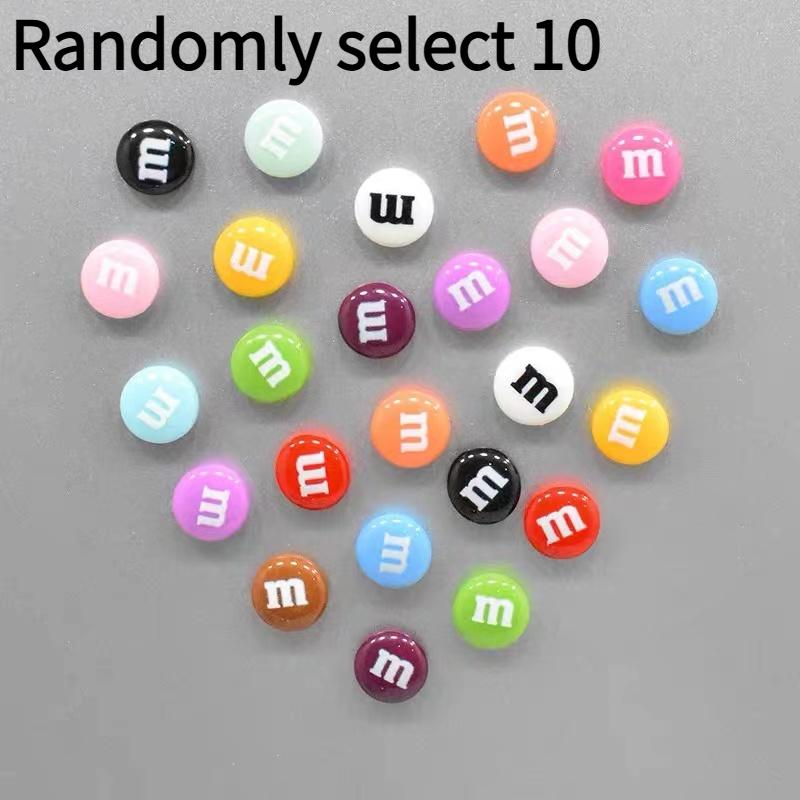 

10 шт. симпатичных пластиковых круглых магнитов на холодильник с мини-бобами, набор магнитов на холодильник из смолы с мультяшным дизайном