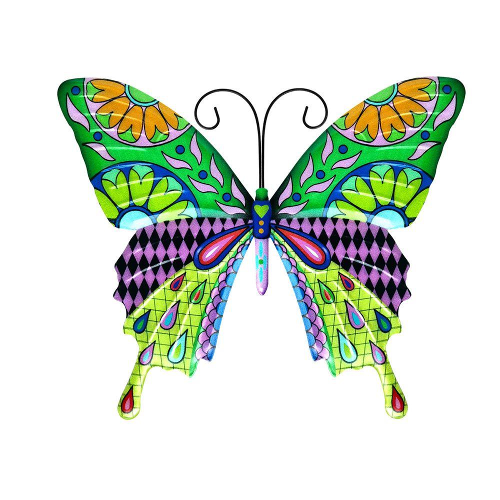 Butterfly Lizard Metal Animal Wall Decor Art Craft Sculpture Hang Indoor Outdoor for Home Garden Office Landscape Decoration