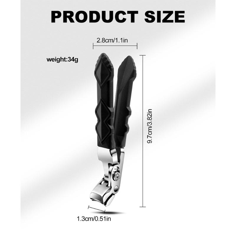 Angled Stainless Steel Nail Clippers with AntiSlip Textured Handle Durability Rustproof Blade for Elderly Users