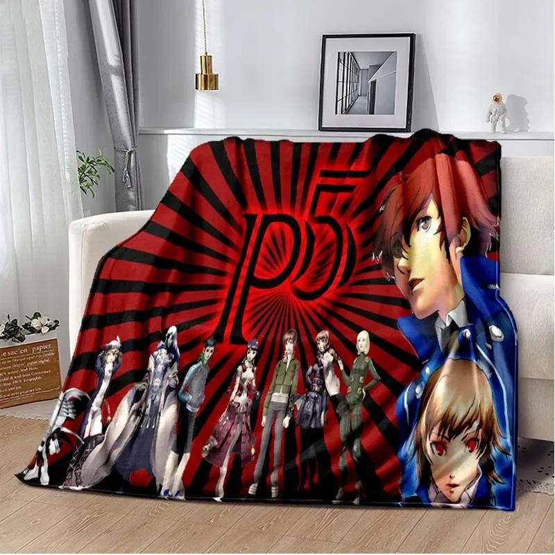 Persona Anime Cartoon Throws Blanket Kid Picnic Super Soft kawaii Blanket for Travel Beding Couch Sofa Bed Blanket Birthday Gift
