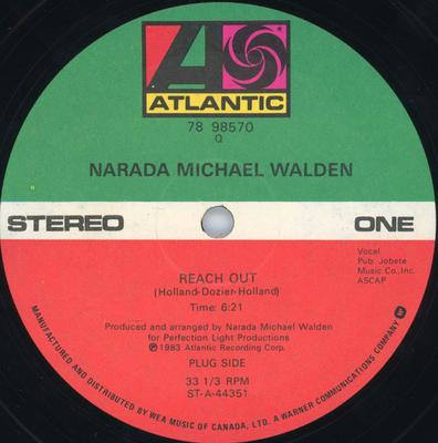 12-Zoll-Schallplatte NARADA MICHAEL WALDEN - Reach Out 7898570 Atlantic 1983 Kanada Pop Gebraucht
