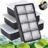 4/6/8/Grid mare tavă de gheață mucegai cutie mare de calitate alimentară silicon Ice Cube tavă pătrată mucegai Diy Bar Pub vin gheață blocuri Maker Model