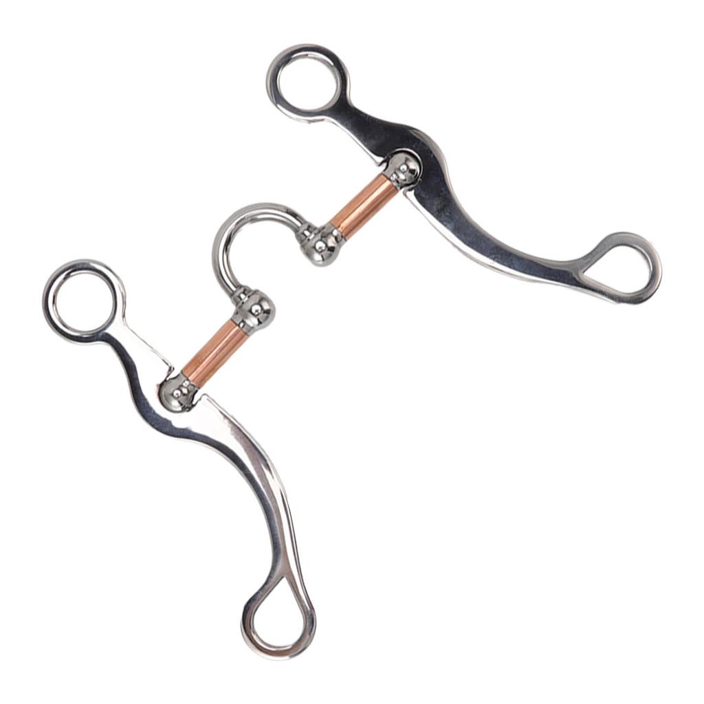 Horse Snaffle Bit Stainless Steel Rose Gold Plated Horse Gag Loose Ring Outdoor Garden Cultivation